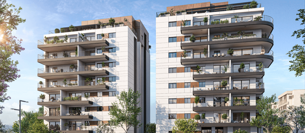 שני בניינים המתנשאים לגובה 9 קומות Two 9 Story Buildings