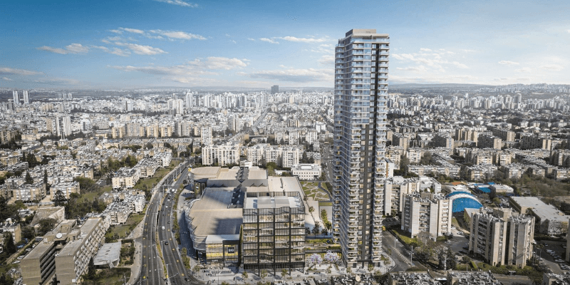 בניין מגורים ומתחם מסחרי Residential Building and Commercial Complex