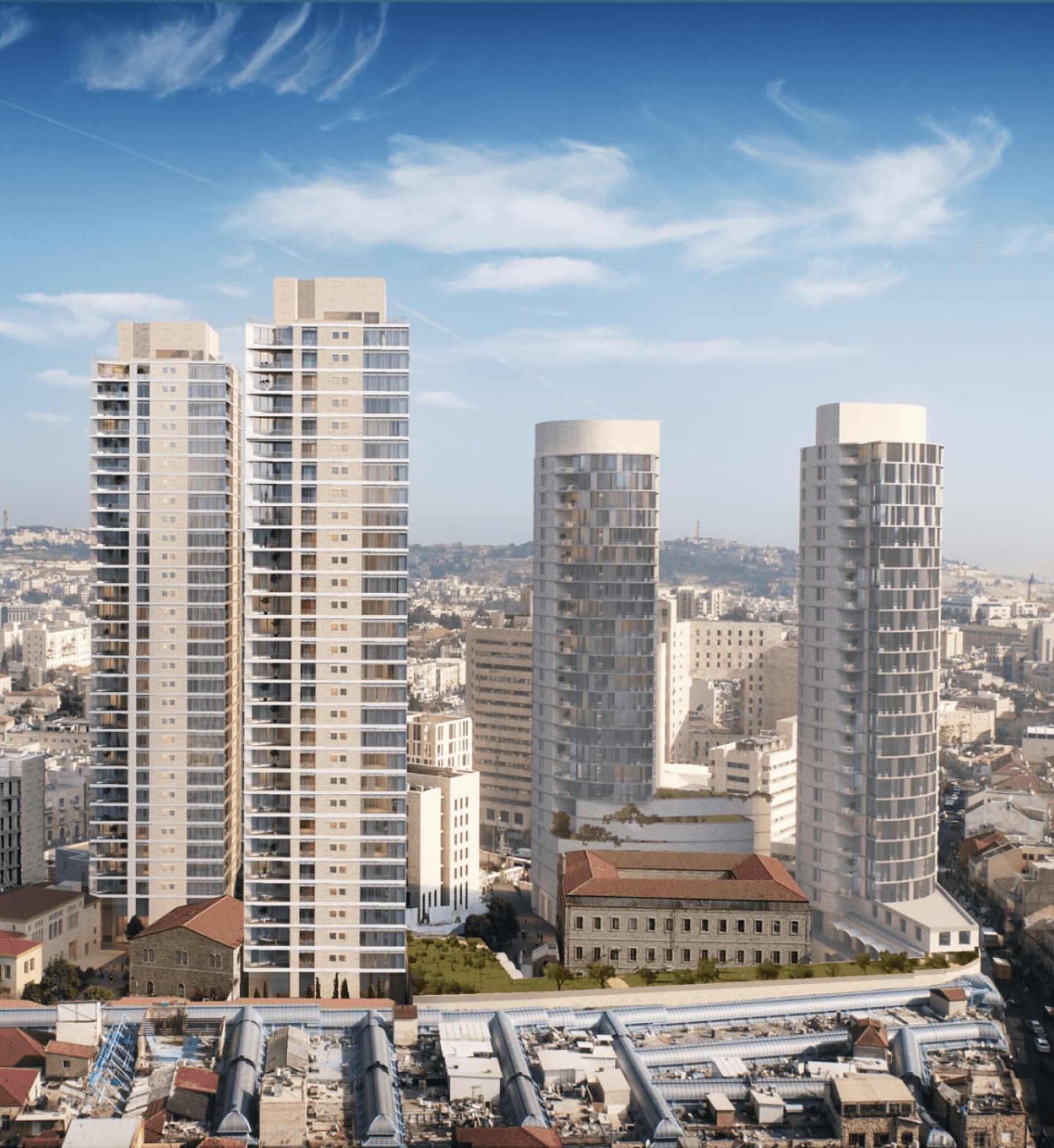 מגדלי מגורים פרויקט עץ חיים בירושלים Etz Chayim Residential Towers Project in Jerusalem